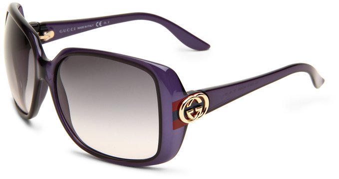 Gucci Blue and Opal Rectangular Sunglasses