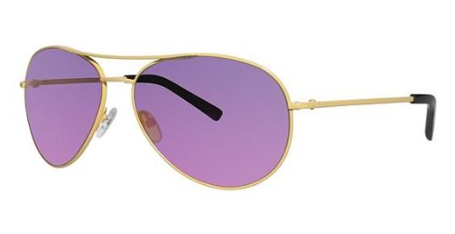Nicole Miller Moore Sunglasses with Yellow frame and Pink Mirror Lens